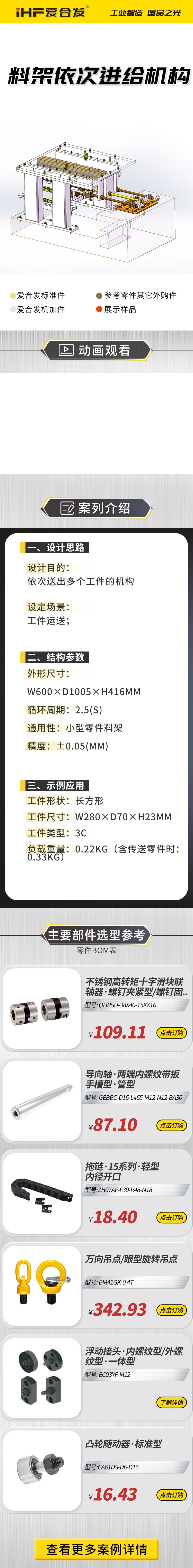 愛合發(fā)案例剖析：料雜架依次進給機構(gòu)！